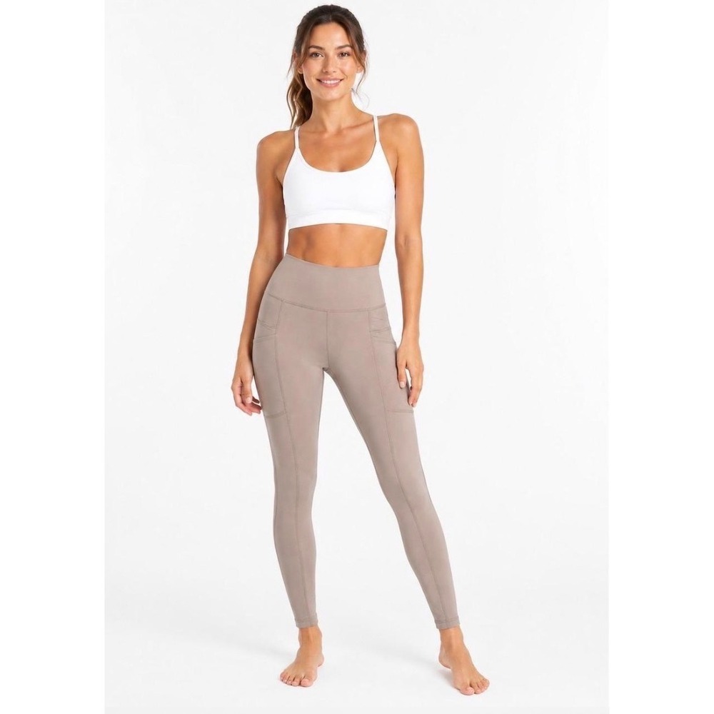 VSX Victoria's Secret‎ Elevate Leggings High Rise Taupe Medium 25" Inseam NWT